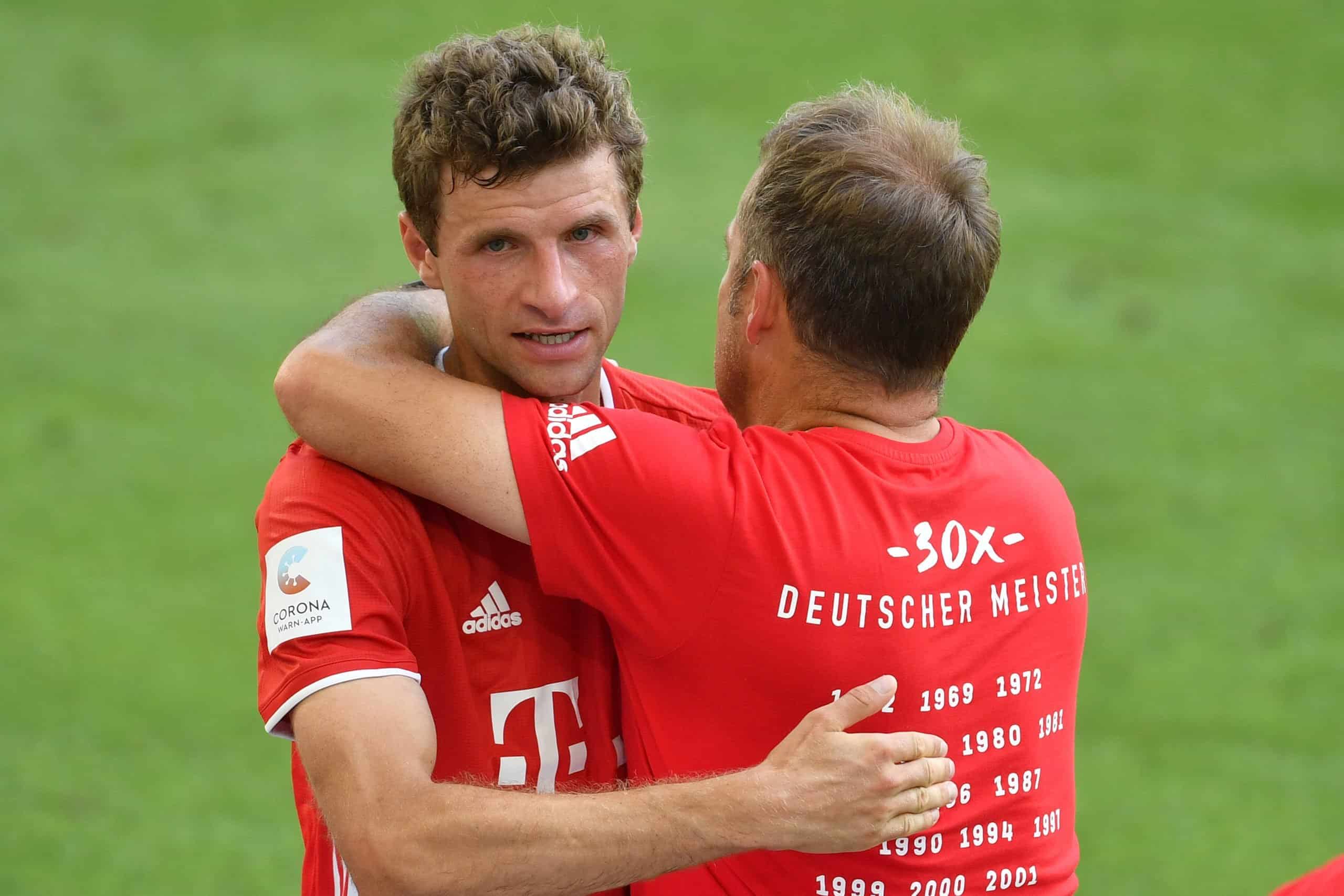 Thomas Müller und Hansi Flick