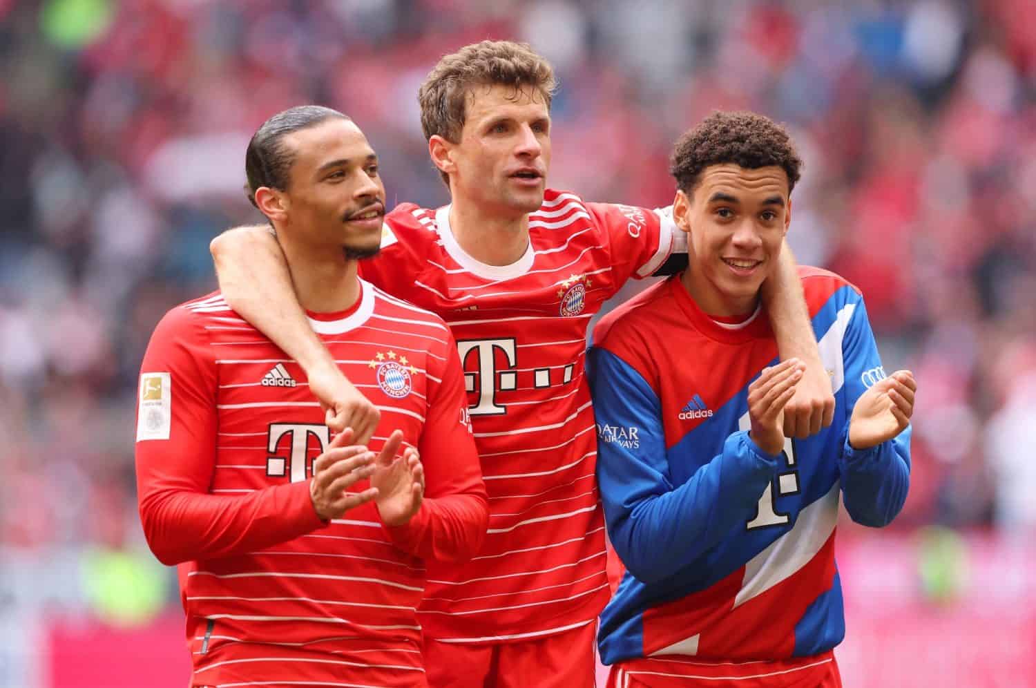 Thomas Müller, Leroy Sane, Jamal Musiala 